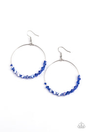 Paparazzi Accessories Glimmering Go-Getter Blue Earrings