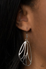 Paparazzi Accessories Turn Into A Butterfly Silver Earrings