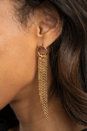 Paparazzi Accessories Divinely Dipping - Gold Earrings