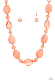 Paparazzi Accessories Staycation Stunner Orange Necklace Set