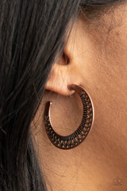 Paparazzi Accessories Bada BLOOM! Copper Earrings