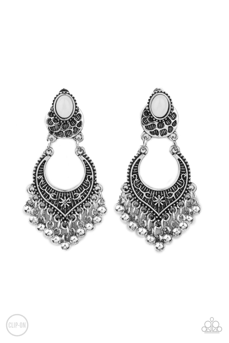 Paparazzi Accessories Summery Gardens - White Earrings