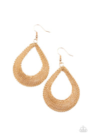 Paparazzi Accessories A Hot MESH - Gold Earrings