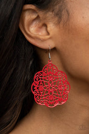 Paparazzi Accessories Mediterranean Eden - Red Earrings