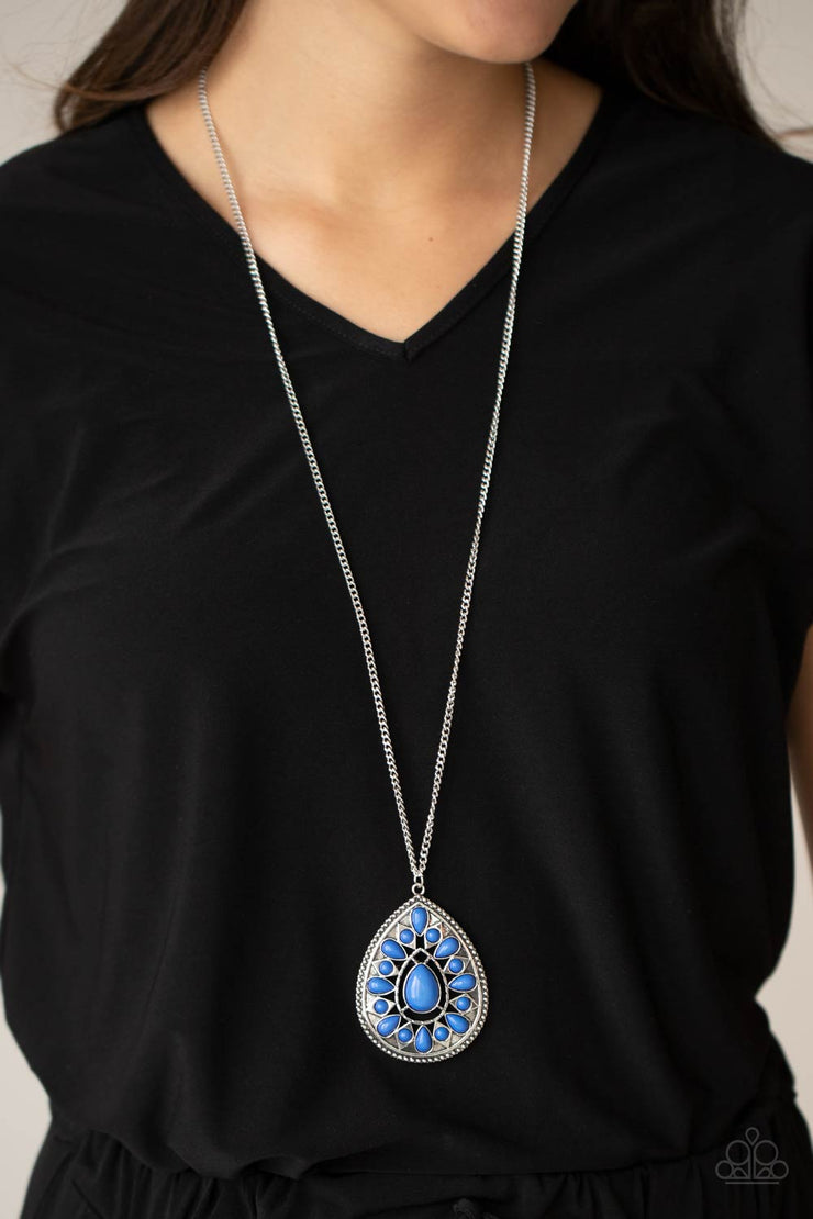 Paparazzi Accessories Retro Prairies - Blue Necklace Set
