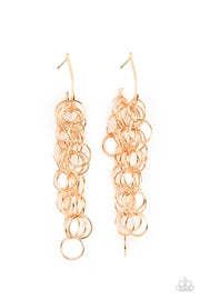 Paparazzi Accessories Long Live The Rebels Gold Earrings