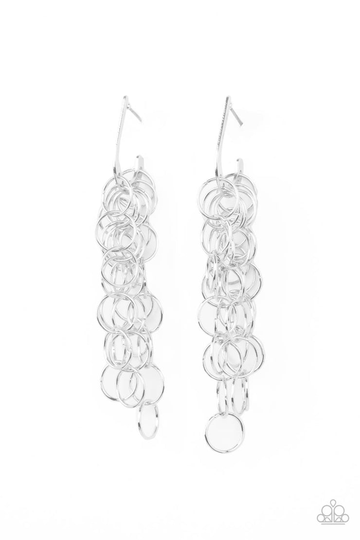 Paparazzi Accessories Long Live The Rebels - Silver Earrings