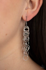 Paparazzi Accessories Long Live The Rebels - Silver Earrings