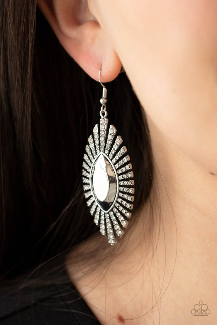 Paparazzi Accessories Who Is The FIERCEST Of Them All White Earrings