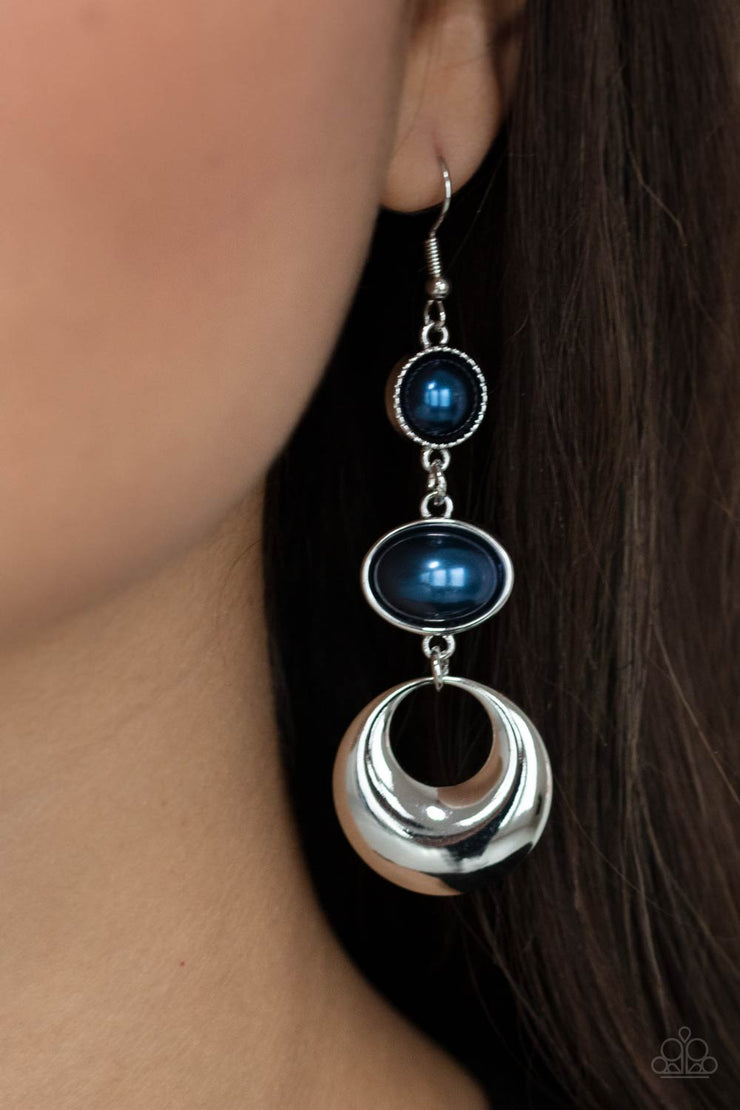 Paparazzi Accessories Bubbling To The Surface Blue Earrings