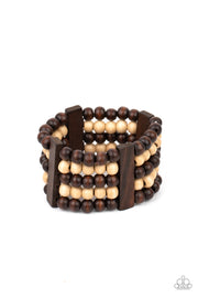 Paparazzi Accessories Caribbean Catwalk - Brown Bracelet