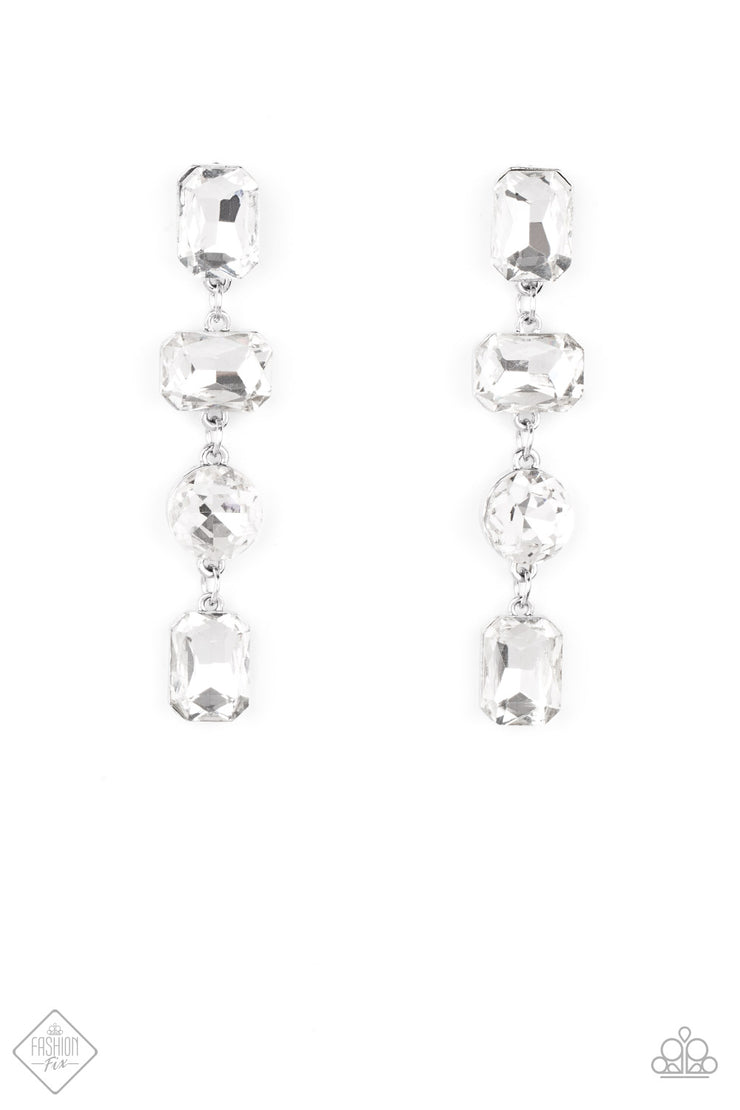 Paparazzi Accessories Cosmic Heiress White Earrings