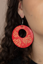 Paparazzi Accessories Galapagos Garden Party Red Earrings