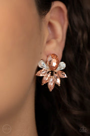 Paparazzi Accessories Fearless Finesse Rose Gold Clip- On Earrings