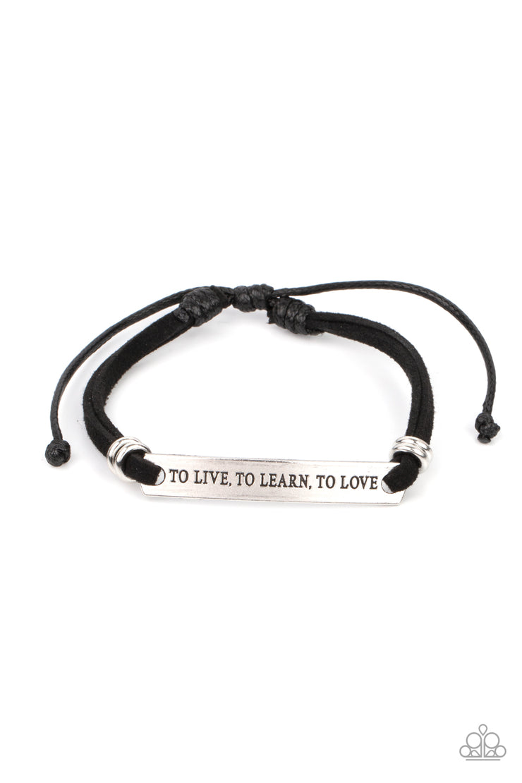 Paparazzi Accessories To Live, To Learn, To Love - Black Bracelet