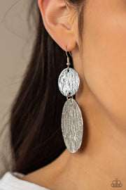 Paparazzi Accessories Status CYMBAL Silver Earrings