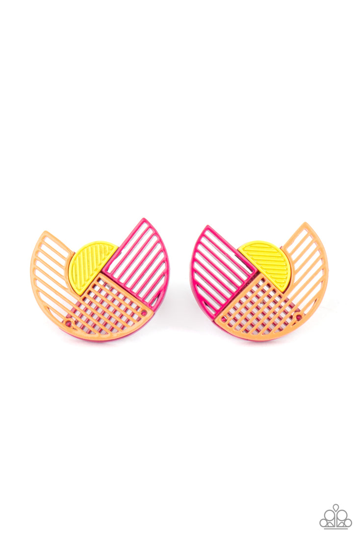 Paparazzi Accessories Its Just an Expression - Pink Earrings