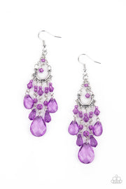Paparazzi Accessories Paid Vacation Purple Earrings