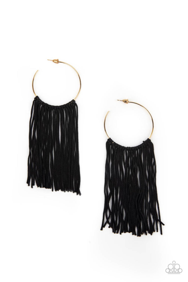 Paparazzi Accessories Flauntable Fringe - Gold Earring