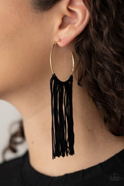 Paparazzi Accessories Flauntable Fringe - Gold Earring