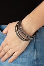 Paparazzi Accessories How Do You Stack Up? - Black Bracelet