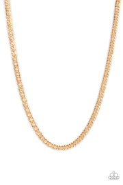 Paparazzi Accessories Valiant Victor - Gold Necklace