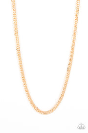 Paparazzi Accessories Valiant Victor - Gold Necklace