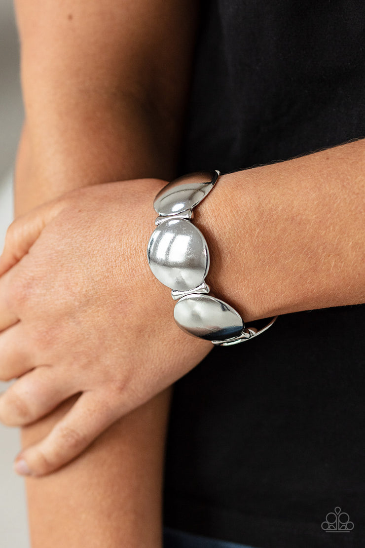 Paparazzi Accessories Going, Going, GONG! - Silver Bracelet