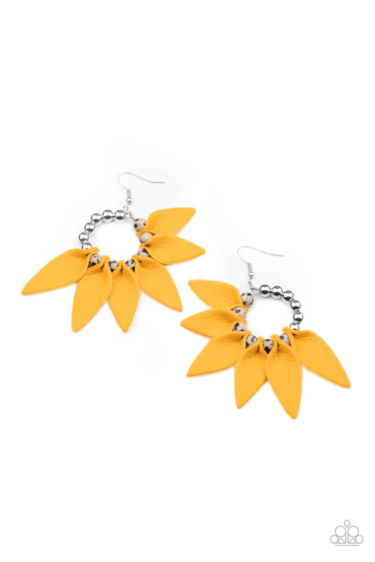 Paparazzi Accessories Flower Child Fever Yellow Earrings