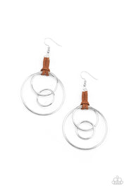 Paparazzi Accessories Fearless Fusion Brown Earrings