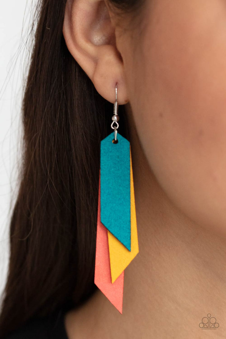 Paparazzi Accessories Suede Shade - Multi Earrings