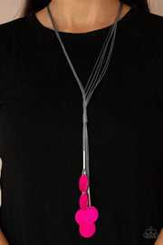 Paparazzi Accessories Tidal Tassels - Pink Necklace Set