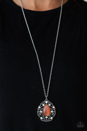 Paparazzi Accessories Bewitched Beam - Orange Necklace Set
