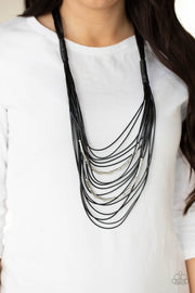 Paparazzi Accessories Nice CORD-ination - Black Necklace Set