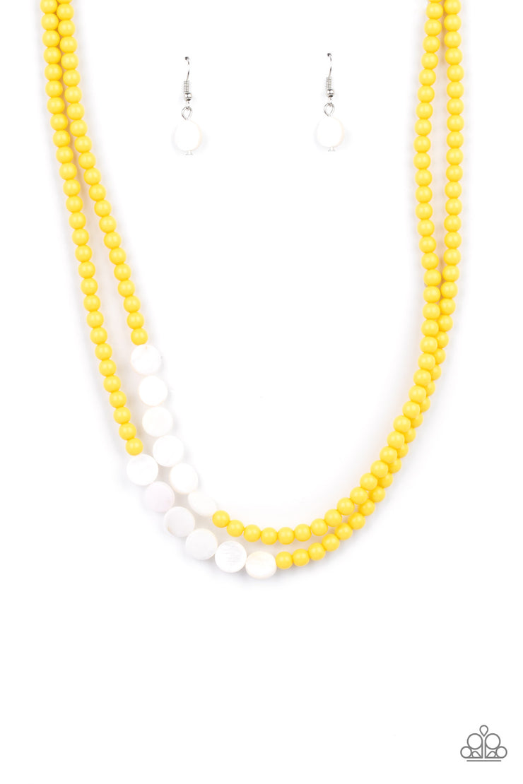 Paparazzi Accessories Extended STAYCATION - Yellow Necklace Set