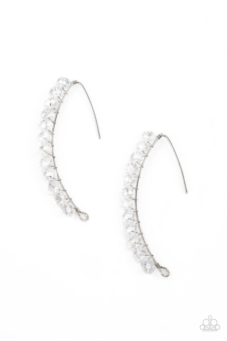 Paparazzi Accessories GLOW Hanging Fruit White Earrings