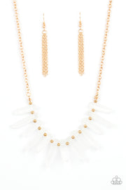 Paparazzi Accessories Ice Age Intensity - Gold Necklace Set