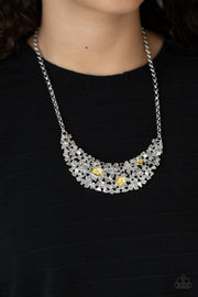 Paparazzi Accessories Fabulously Fragmented - Yellow Necklace Set