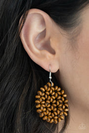 Paparazzi Accessories Summer Escapade - Brown Earrings