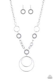 Paparazzi Accessories HOOP du Jour - Silver Necklace Set