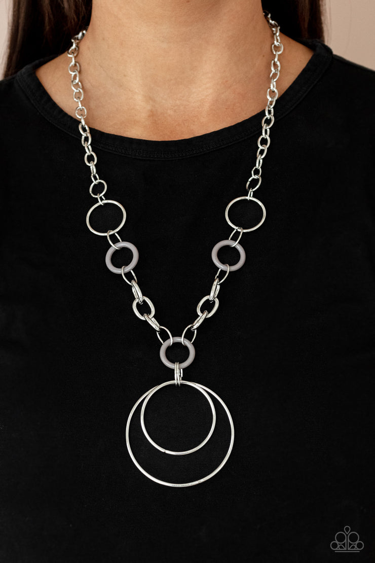 Paparazzi Accessories HOOP du Jour - Silver Necklace Set