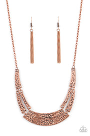 Paparazzi Accessories Stick To The ARTIFACTS - Copper Necklace Set