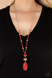 Paparazzi Accessories Naturally Essential - Red Necklace Set