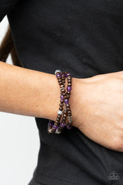 Paparazzi Accessories Woodsy Walkabout - Purple Bracelet
