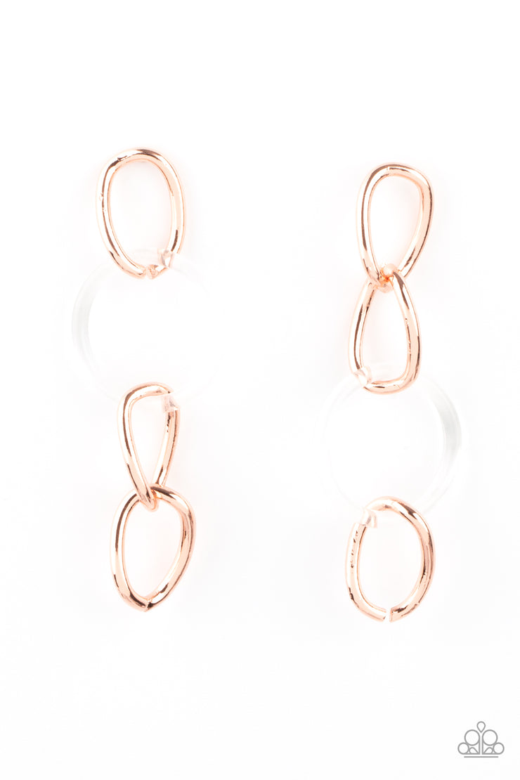 Paparazzi Accessories Talk In Circles - Copper Earrings
