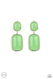 Paparazzi Accessories Meet Me At The Plaza - Green Earrings