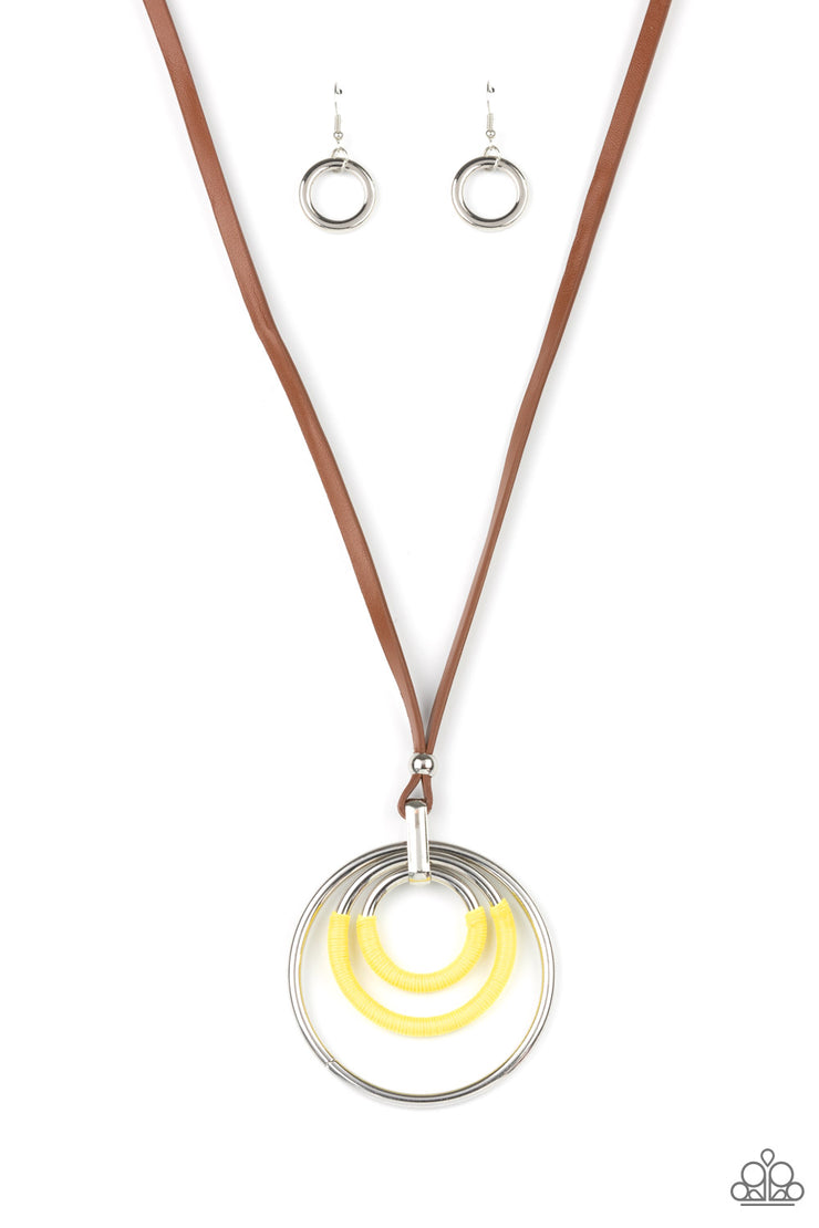 Paparazzi Accessories Hypnotic Happenings - Yellow Necklace Set