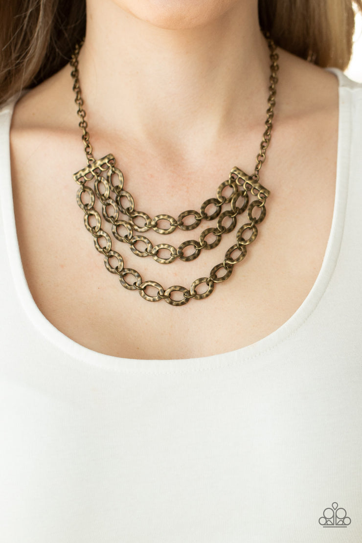 Paparazzi Accessories Repeat After Me - Brass Necklace Set