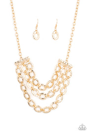 Paparazzi Accessories Repeat After Me - Gold Necklace Set