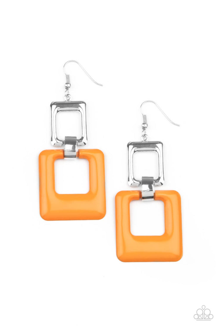 Paparazzi Accessories Twice As Nice - Orange Earrings